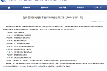 剛剛，又5款擬進入創新器械特別審查程序
